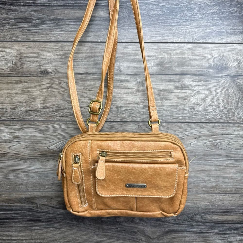 MultiSac Zippy Triple Compartment Purse Brown